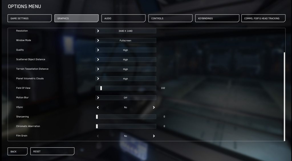 star citizen settings